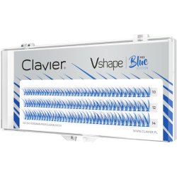 Clavier False Eyelashes V-Shape Fishtail C-Curl Colored