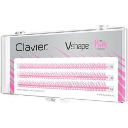 Clavier False Eyelashes V-Shape Fishtail C-Curl Colored