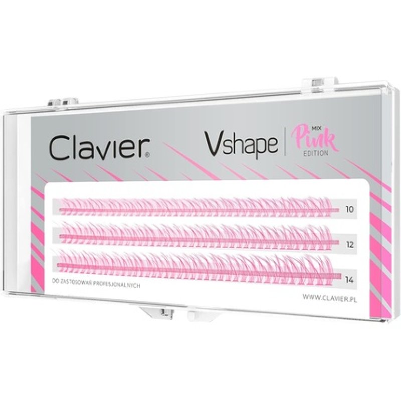 Clavier False Eyelashes V-Shape Fishtail C-Curl Colored