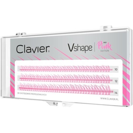Clavier False Eyelashes V-Shape Fishtail C-Curl Colored