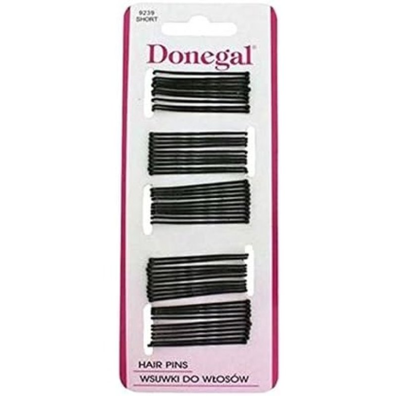 Donegal Small Black Hair Clips 50 x 4.3cm