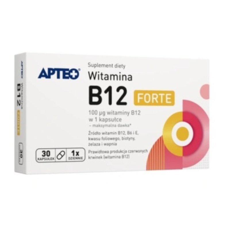 Apteo Vitamin B12 Forte Capsules - 30 Count