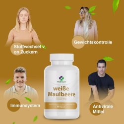 White Mulberry Extract 500mg 60 Capsules for Sugar Metabolism
