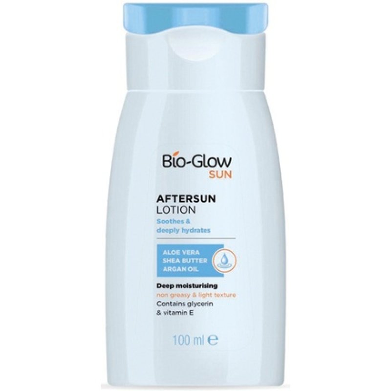 Bioglow Bioglow Aftersun Lotion 100ml - Soothes & Deeply Hydrates With Aloe Vera, Shea Butter, And Argan Oil
