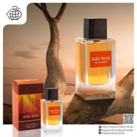 Fragrance World Hard Wood EDP 100ml Unisex Perfume Aromatic Signature Note Perfumes For Men & Women Exclusive Luxury