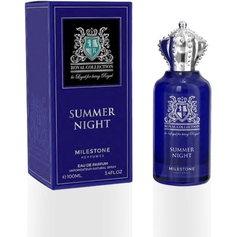 MILESTONE Perfumes Royal Collection Summer Night Unisex Long Lasting Fragrance Eau de Parfum 100ml