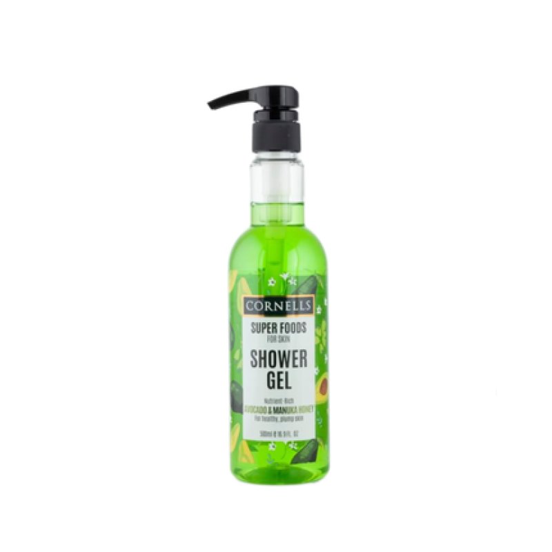 Cornells Avocado & Manuka Honey Shower Gel Super Foods For Skin - 500 Ml