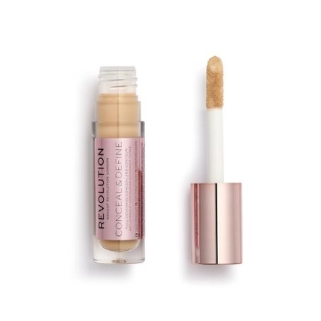 Makeup Revolution Conceal and Define Concealer Full Coverage Matte Finish C10.2 for Medium/Tan Skin Tones Vegan