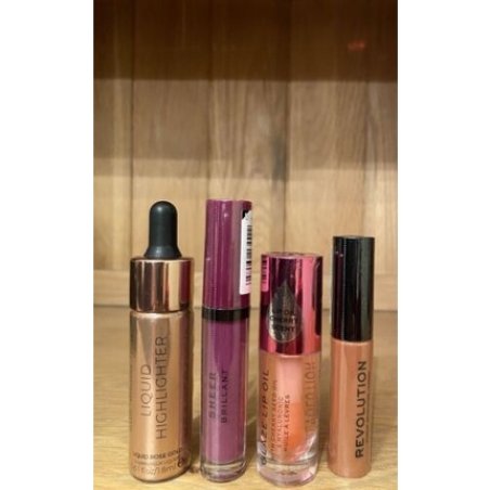 Revolution Glaze Lip Oil Highlighter Rose Gold Lip Cream 102 Sheer Brilliant 145