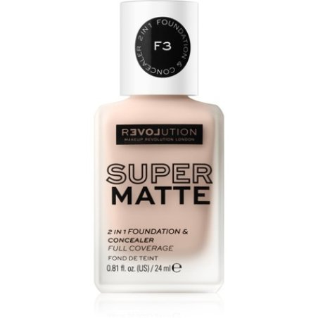 Revolution Relove Super Matte 2 in 1 Foundation Concealer F3 24ml