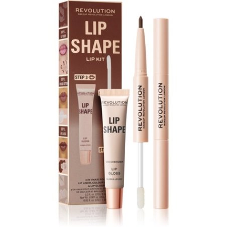 Makeup Revolution Lip Shape Kit - Coco Brown, 1 pc
