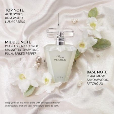 Avon Rare Pearls Eau De Parfum 50ml Floral Blend with Pearlescent Flower