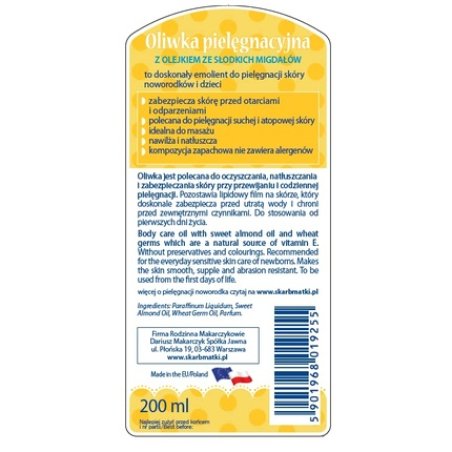 Schatz Mother's Care Olive with Sweet Almond Oil for Babies and Children 200ml