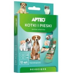 Apteo Care Children's Plasters For Cats And Dogs - 12 Pieces