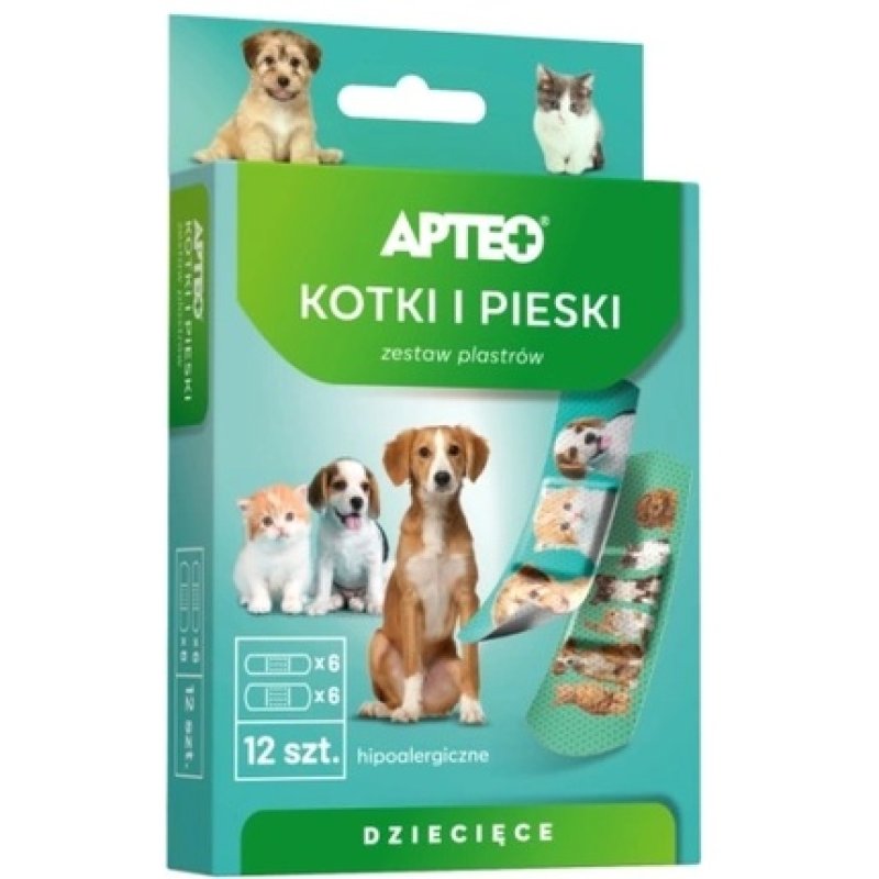 Apteo Care Children's Plasters For Cats And Dogs - 12 Pieces