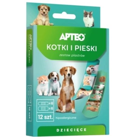Apteo Care Children's Plasters For Cats And Dogs - 12 Pieces