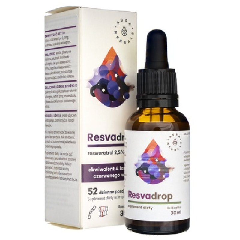 Aura Herbals Resvadrop Resveratrol Liquid 30ml