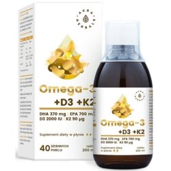 Aura Herbals Omega-3 DHA 370 D3 2000IU K2MK7 Liquid 200ml