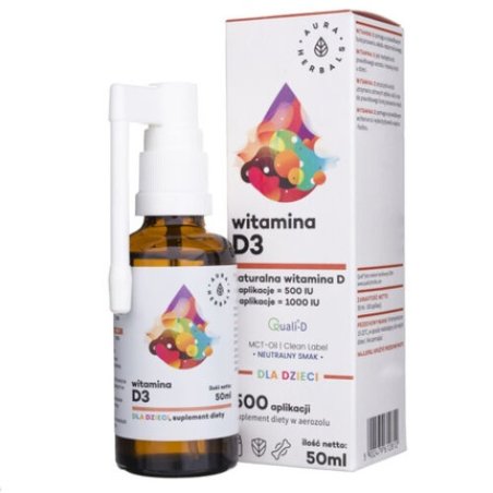 Aura Herbals Children's Vitamin D3 MCT Aerosol 50ml