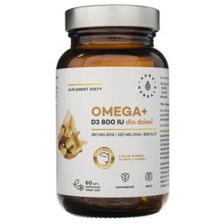 Aura Herbals Omega Vitamin D3 800 IU for Children 60 Capsules