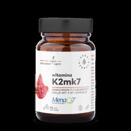 Aura Herbals Vitamin K2mk7 200mcg 30 Capsules