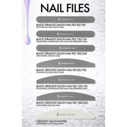 Victoria Vynn Straight Black Nail File 180/240