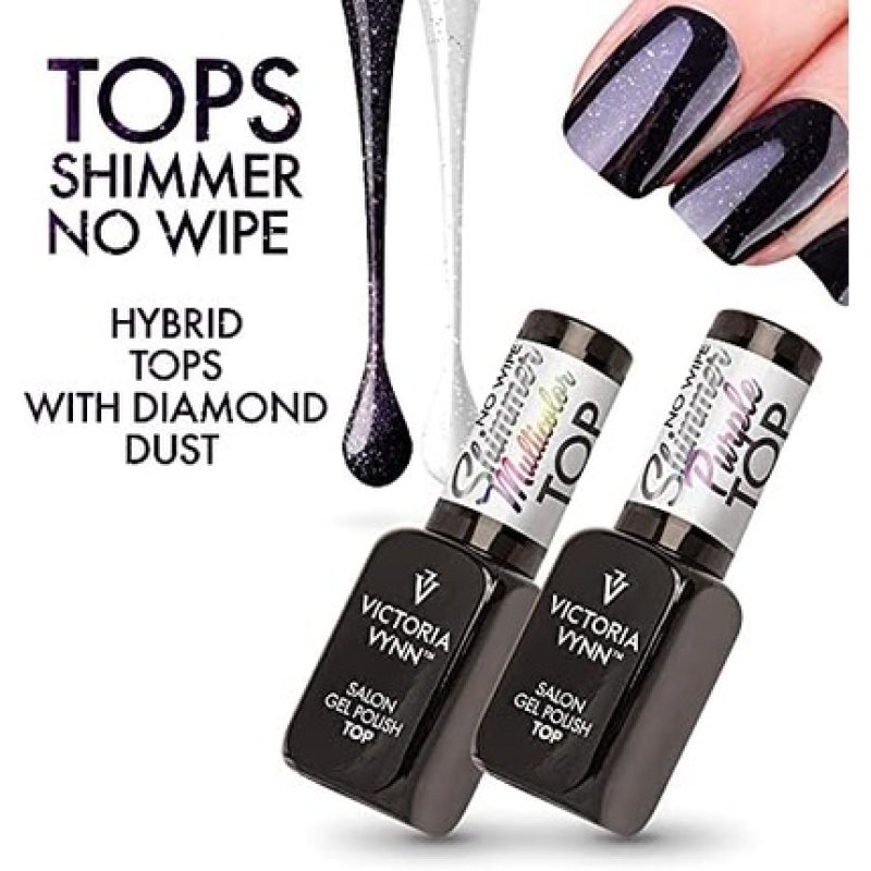 Victoria Vynn Top Shimmer No Wipe UV Led Gel Polish Nails Soak Off 8ml Multicolour