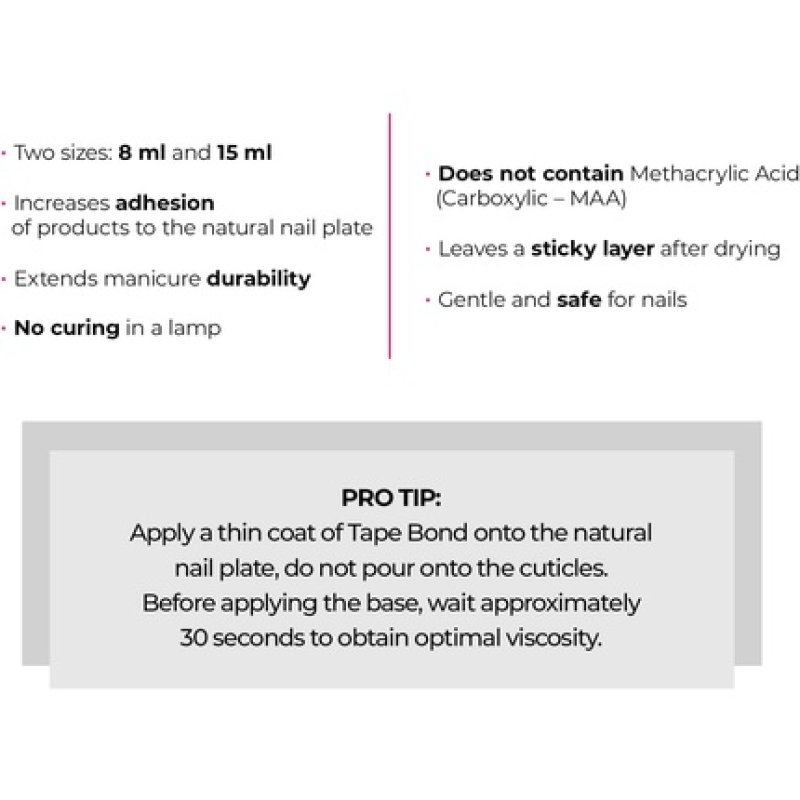 Victoria Vynn Gel Polish TAPE BOND Soak Off Manicure Nail Primer for Perfect Adhesion 15ml