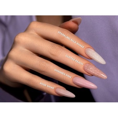 Victoria Vynn Master Gel UV LED Acrylic Glitter Gel for Nail Modeling and Manicure Extensions 13 Rose Shine 60g