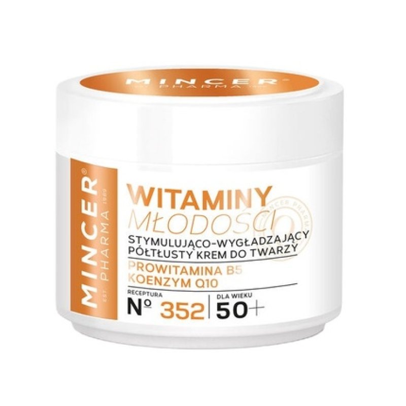 Mincer Pharma Youth Vitamins 50 Cream Semi-Oily 50ml - Stimulating And Smoothing Face Cream