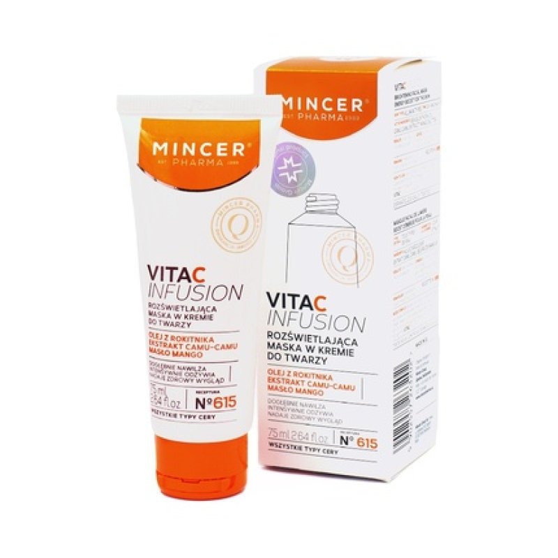 Mincer Pharma Vita C Infusion No.615 Brightening Cream Mask For Face 75ml