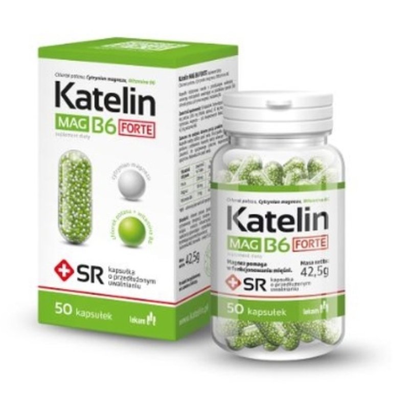 Katelin Magnesium Vitamin B6 Forte - 50 Vegetarian Capsules