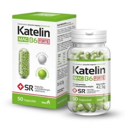Katelin Magnesium Vitamin B6 Forte - 50 Vegetarian Capsules