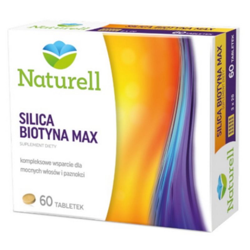 Silica Biotin Max 60 Tablets for Skin Hair Nails with Horsetail Zinc