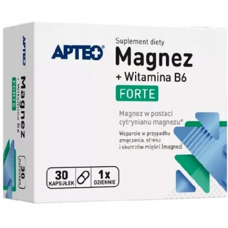 Apteo Magnesium Forte Vitamin B6, 30 Capsules - Long-Term Validity