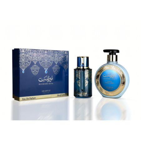 Myperfumes Arabiyat Prestige Blueberry Musk Set - Perfume 100 Ml Body Lotion 300 Ml For Women
