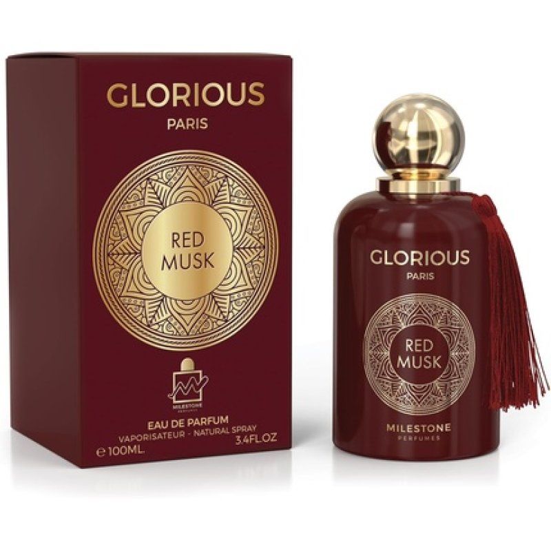 MILESTONE Perfumes Glorious Paris Red Musk Unisex Long Lasting Fragrance Eau de Parfum 100ml