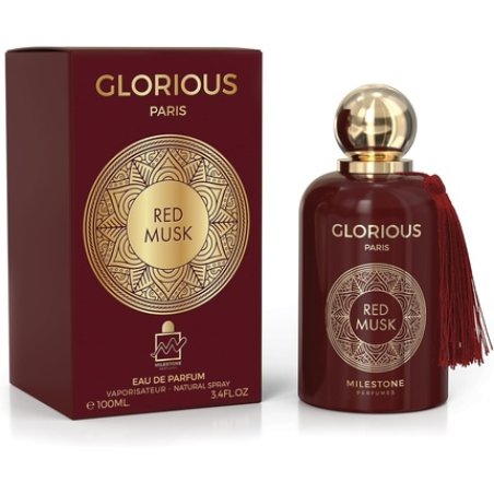 MILESTONE Perfumes Glorious Paris Red Musk Unisex Long Lasting Fragrance Eau de Parfum 100ml