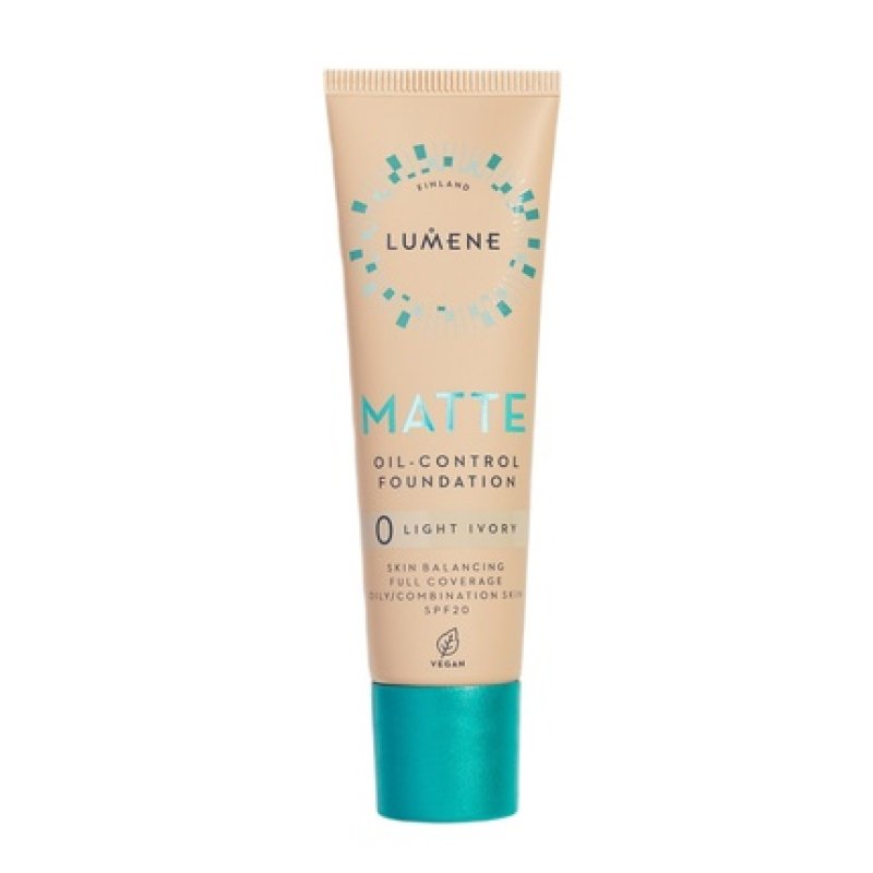 Lumene Matte Oil-Control Foundation Spf20 0 Light Ivory 30ml