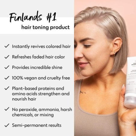 FOUR REASONS Color Mask Silver Toning Treatment Color Depositing Conditioner Tone & Enhance Color-Treated Hair Semi