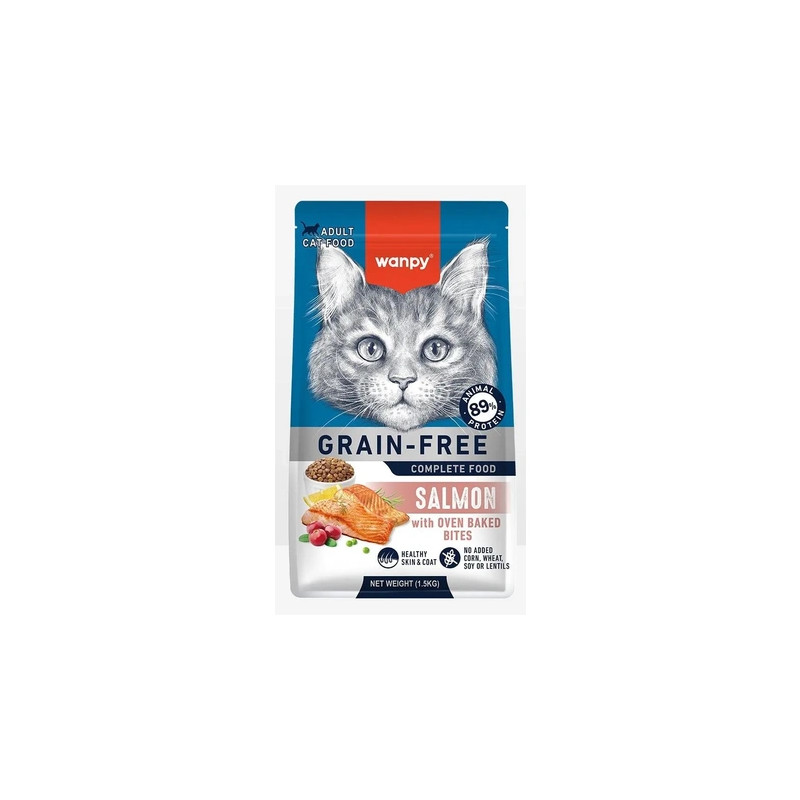 wanpy - Adult Cat Food with Salmon - 1.5kg