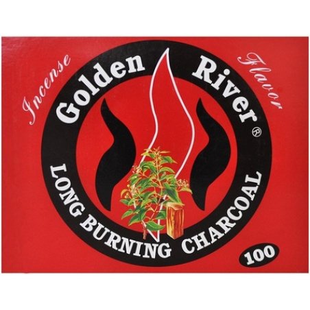 Golden River Charcoal Narghile Hookah Shisha Charcoal Incense Sticks 100