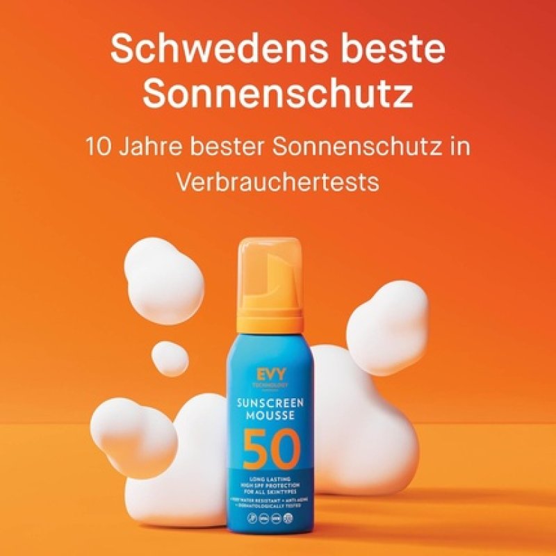 Evy Sport LSF30 Travel Size Outdoor Sunscreen Mousse 100ml