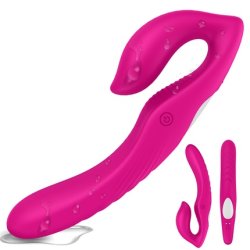 S-Hande Nami Multifunctional Flexible Vibrator For Couples With 9 Vibration Modes Red Rose