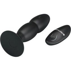 Anal Plug With Vibration And Beads