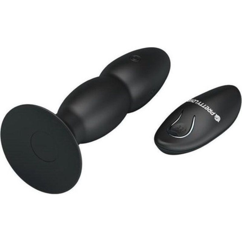 Anal Plug With Vibration And Beads