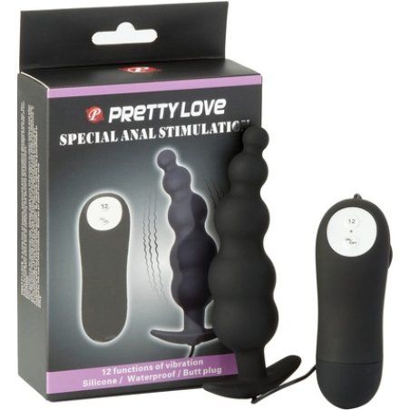 Dreamlove Black Bubble Anal Vibrator With Remote Control Cl70