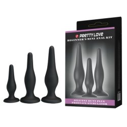 Pretty Love Beginner's Mini Anal Kit - Anal Plugs 85mm, 115mm, 130mm