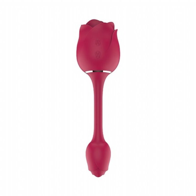 S-Hande Immortal Flower 3 Intimate Massager - Red, 9 Suction And Vibration Modes