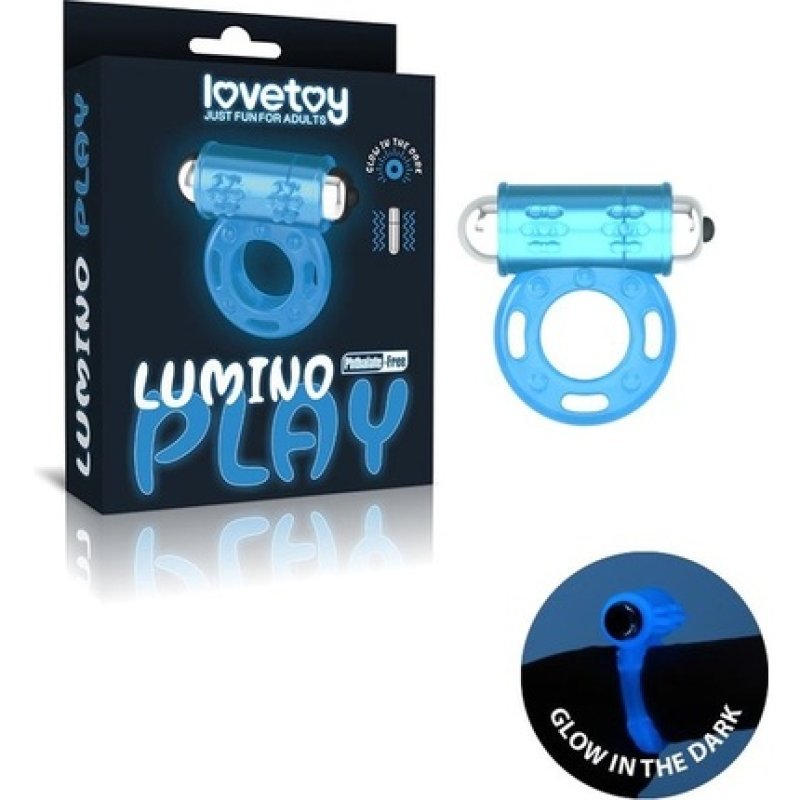 Lovetoy Lumino Play Cock Ring Vibrator - Glow In The Dark